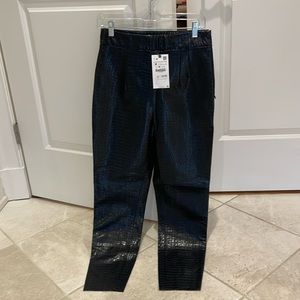 Zara Size Medium Faux Croc Leather